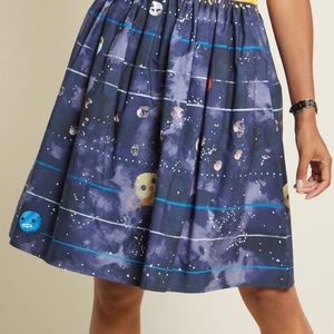 ModCloth Charming Cotton Skirt in Solar System